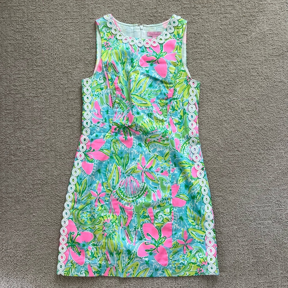 Lilly Pulitzer Mila Shift Dress Coconut Jungle Size 2